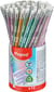 Pot de 72 crayons graphite pailleté déco avec gomme