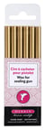 6 batons de cire à cacheter - or