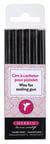 6 batons de cire à cacheter noir