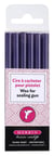 Blister 6 bâtons de cire et pistolet aubergine