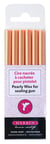 6 batons de cire à cacheter - effet nacré orange