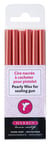6 batons de cire à cacheter - effet nacré vieux rose