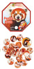 Filet de billes Kim'Play - Panda roux - 20 billes + 1 calot