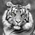 Toile - Tigre - 30 cm x 30 cm