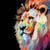 Toile - Lion coloré - 65 cm x 97 cm