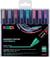Lot de 8 feutres marqueurs peinture acryliques à base d'eau pointe conique moyenne - Posca - Couleurs métalliques - PC5M