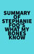 Summary of Stephanie Foo's What My Bones Know