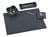 L' Agenda Moderne Satiny - Jeu d'accessoires de bureau - 4 pièces - Cuir de vache - bleu marine