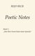 Poetic Notes Vol. 1 - Band 1 - Das Herz kennt keine laute Sprache