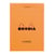 Bloc-notes - A7 7,4 x 10,5 cm - Rhodia - 160 pages petits carreaux - Orange
