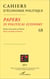 Cahiers d'économie politique - Histoire de la pensée et des théories - 68