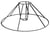 Armature - Carcasse d'abat-jour conique - 30 x 8 x 16 cm