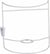 Carcasse en Rilsan - Applique murale 1/2 - 15 cm - blanc 
