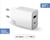 Chargeur secteur 2 ports A+C PD 37W Recyclé Blanc
