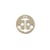 Bouton 2 trous - ancre blanche fond beige 