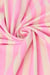 Tissu coton lin Promod - 300 x 157 cm - Rayé rose écru
