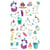 Stickers 3D autocollant Maildor - Cooky Licorne Anniversaire - 7,5 x 12 cm - 24 pièces