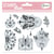 Aladine Clear - Ensemble de timbre d'artisanat - papillons, pivoine - transparent