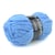 Pelote de fil à tricoter 100 % polyester - Plassard - Caresse - Bleu 022