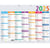 Calendrier mural semestriel recto/verso 2026 Exacompta - 7 mois - Multicolore - 33,5 x 43 cm
