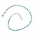 Chaine de cheville Artbimex - Acier - Turquoise/Argent - 21cm + extension
