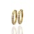 Boucles d'oreilles Artbimex - Acier doré + oxyde de zirconium - 16mm