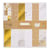 Set de papiers imprimés blanc & or x6
