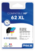 Cartouches d'imprimante Print 3E - Compatibles HP 62 XL - Noir/Couleur