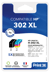 Cartouches d'imprimante Print 3E - Compatibles HP H302 XL - Noir/Couleur
