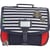 Cartable Tann's  - Bleu marine/Rouge - Les Fantaisies Maleaume - 38 cm