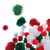 120 pompons diamètre 1 et 2 cm multicolores Noël - Créalia