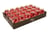 Plateau de 24 oeufs métallisées - 10mx7mm - sous coque rouge