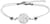 Bracelet coton  - acier email nacre