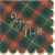 Lot de 20 serviettes cocktail Scottish Christmas - Papier - Tartan rouge, vert anglais et or - 24 x 24 cm