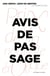 Avis de pas sage