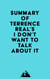 Summary of Terrence Real's I Don't Want to Talk About It