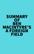 Summary of Ben Macintyre's A Foreign Field