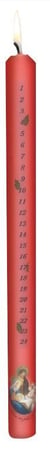Bougies de l'Avent rouge - H 30 cm