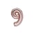 Ballon rose gold - 36 cm - Chiffre 9