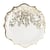 8 assiettes Jolis Brins  - Blanc et or - 23 cm                            