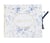 Livre d'or toile de Jouy avec ruban - Blanc, bleu et or - 22 x 19,5 cm - 68 pages
