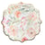 8 assiettes Dahlia - Blanc, couleurs pastel et or - 23 cm