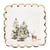 Assiettes "Joyeux Noël" x 8 - Winterland - Blanc, vert et or - 22,5 cm           
