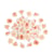 Lot de 100 confettis Artyfêtes - Peachy - Rose, pêche et ivoire - 2 cm à 3,5 cm 