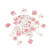 Lot de 100 confettis Artyfêtes - Time to Disco - Terracotta, framboise et or - 2,5 cm à 3,5cm 