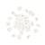 Lot de 100 confettis Artyfêtes - Daisy - Ocre, blanc et vert - 1,5 cm à 2,5 cm 