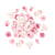 Lot de 100 confettis Artyfêtes - Love to Love - Blush, rose et or - 2 cm à 3 cm 