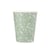 Lot de 8 gobelets Artyfêtes - Greenery - Carton - Vert de gris et blanc - 255 mL