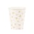 Lot de 8 gobelets Artyfêtes - Daisy - Carton - Ocre et blanc - 255 mL