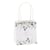 Lot de 4 sacs Artyfêtes - "Merci" Jardin Botanique - Vert sauge et blanc - 10 x 11 x 7 cm 
